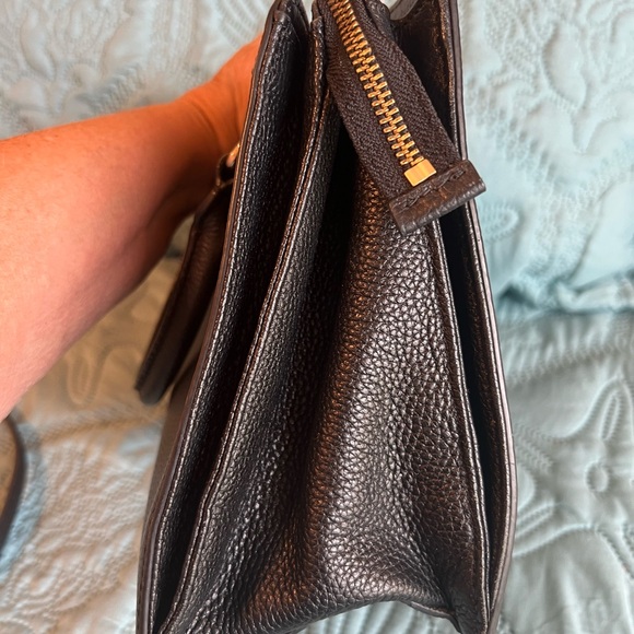 ❤️❤️SOLD❤️❤️ Spade Crossbody or Tote Black Leather Handbag GUC - Picture 6 of 11